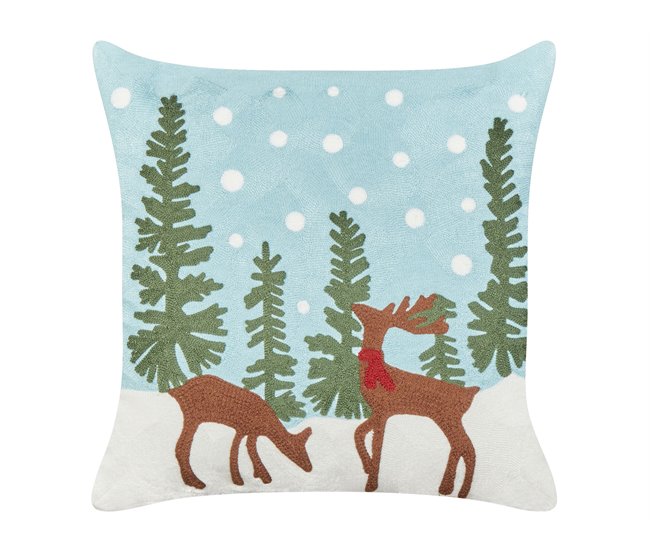 Beliani Almofada decorativa PEPPERMINT Multicor