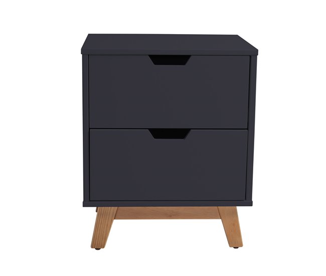  Mesa de cabeceira Miranda com 2 gavetas 43 Antracite
