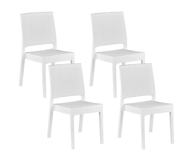 Beliani Cadeira de jardim FOSSANO Branco