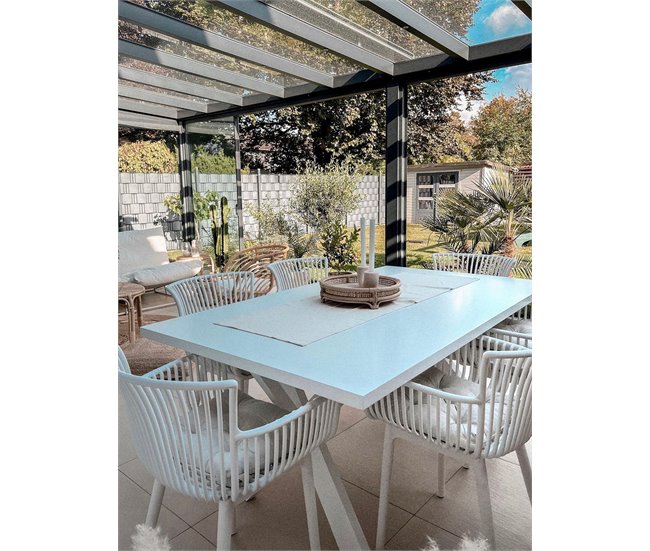 Beliani Mesa de jantar LIXA 100x180 Branco