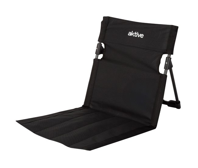 Aktive Cadeira dobrável, encosto ajustável e saco de transporte Preto