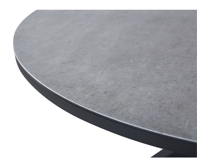 Beliani Conjunto de refeição MALETTO/GROSSETO Preto / Cinza