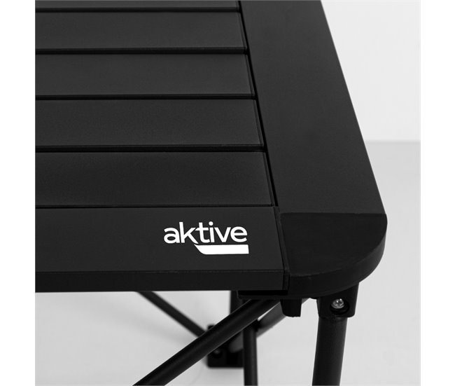 Aktive Mesa dobrável de camping removível e anti-inclinação c/bolsa Preto