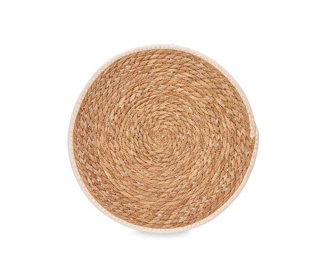 Borda em tecido esparto coleção KINVARA Castanho