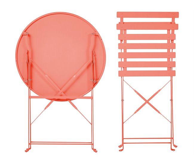 Beliani Conjunto bistrô FIORI Laranja
