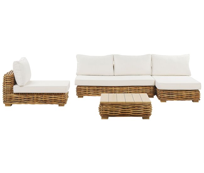 Beliani Conjunto lounge VARALLO Dourado