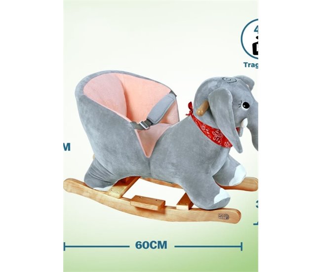Brinquedo de balanço de elefante de madeira Madeira