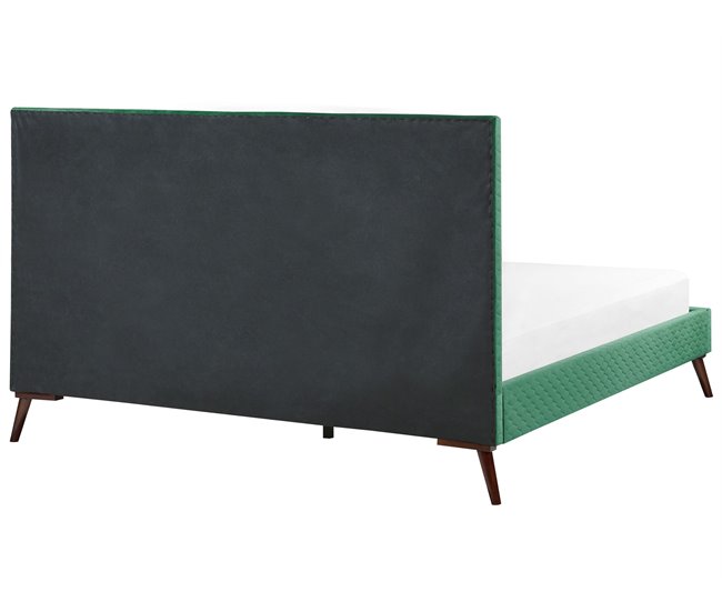 Beliani Cama com estrado Veludo BAYONNE 191x212 Verde