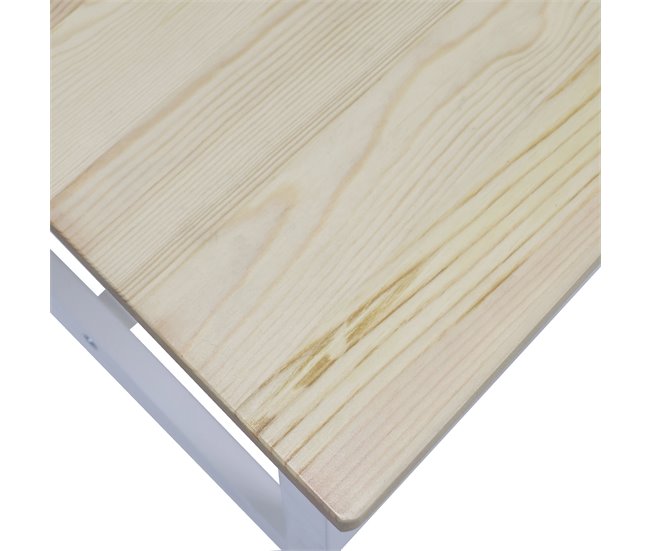 Conjunto de mesa com 4 cadeiras VERSALLES Natural/ Branco