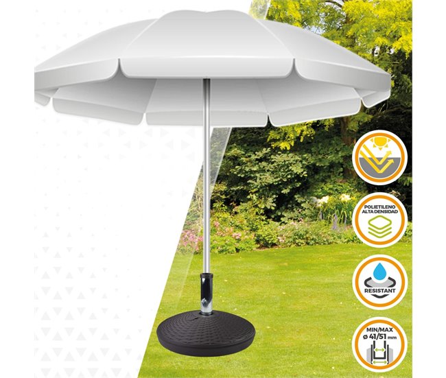 Base para guarda-sol circular Aktive antracite 41-51 mm Cinza