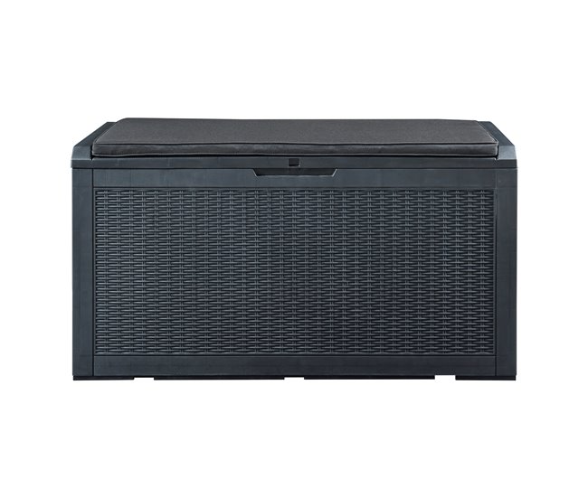 Arca de exterior Atella 380 L com almofada Preto