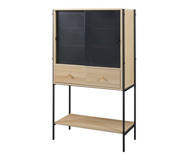 Aparador alto Tysnes com 2 portas Carvalho