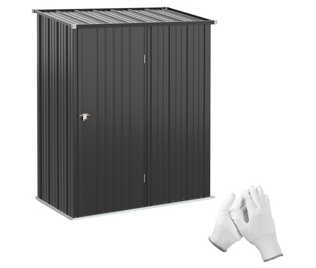 Abrigo de Jardim Aço Outsunny Preto