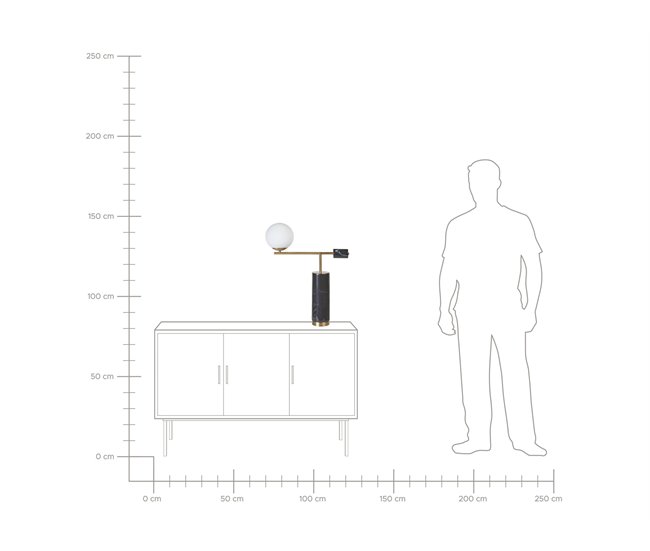 Beliani Candeeiro de mesa HONDO Preto