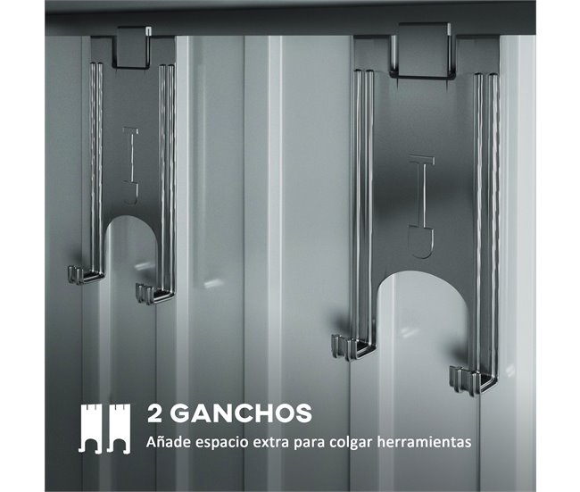 Abrigo de Jardim Aço Galvanizado Outsunny Cinza
