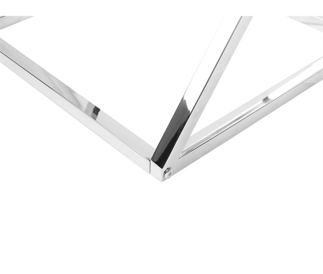 Beliani Mesa de apoio BEVERLY 40x40 Cinza