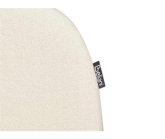 Beliani Cama de água Bouclé ROISEL 181x226 Creme