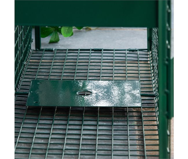 Armadilha para Animais Vivos Aço Outsunny Verde