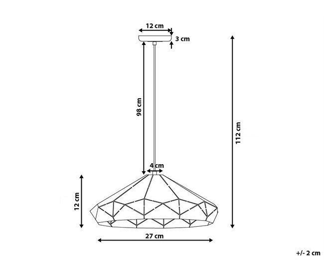 Beliani Candeeiro de tecto NEVOLA Branco