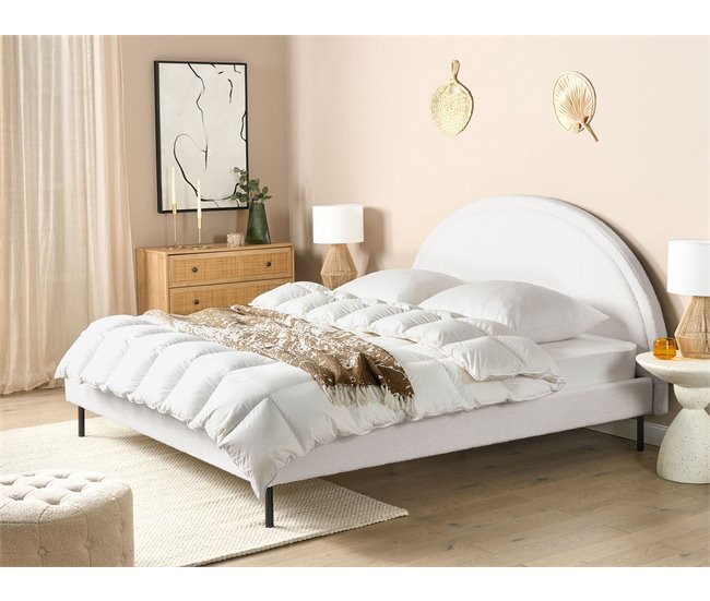 Beliani Cama Bouclé MARGUT 192x214 Bege