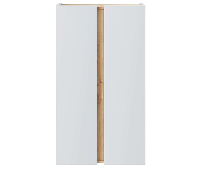 Armário de sapatos estilo nórdico Corredor Nodi Branco/ Madeira