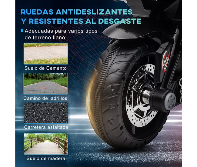 Motocicleta Elétrica Metal e PP HOMCOM Azul
