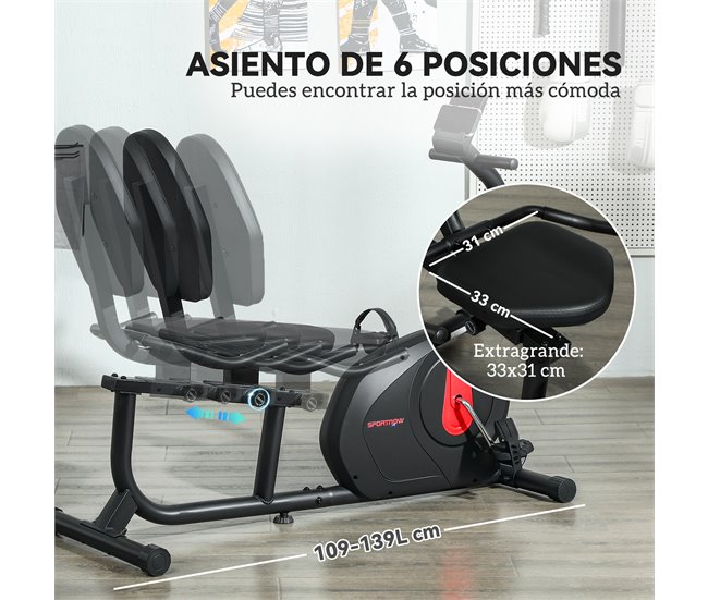 Bicicleta Estática Aço e ABS SPORTNOW Preto