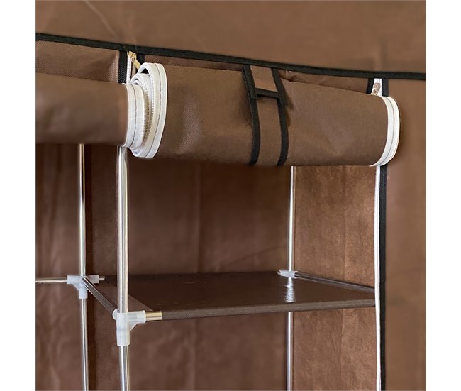 Armário Penteadeira Tecido Com Portas Zip Nyana Home Castanho