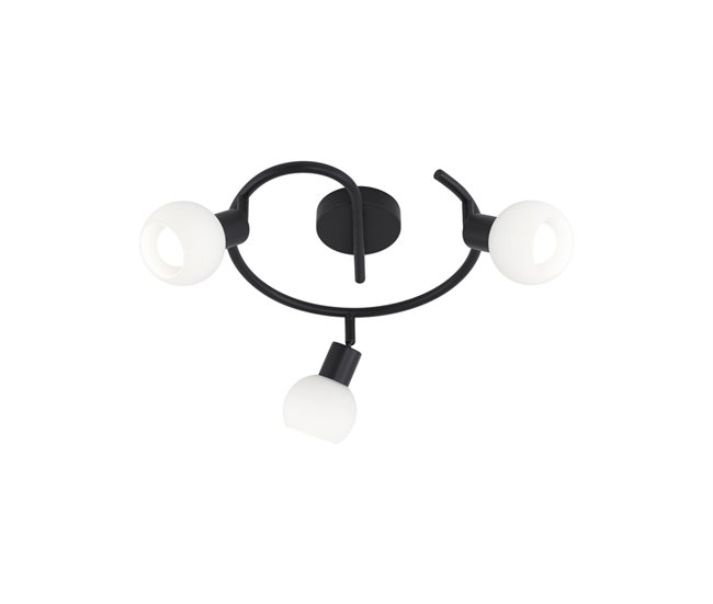 Foco OPAL rodada 3 luzes 30cm marca BSS Preto