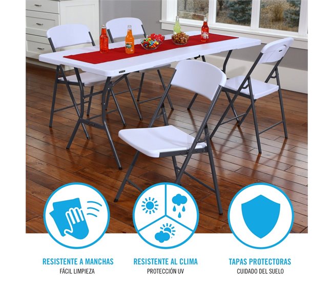 Cadeira dobrável ultra-resistente Lifetime UV100 Branco