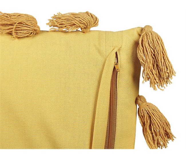 Beliani Almofada decorativa LYNCHIS 45x45 Amarelo