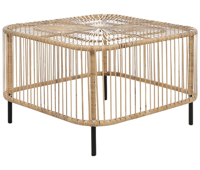 Beliani Conjunto lounge Rattan/vime MARATEA/CESENATICO Natural