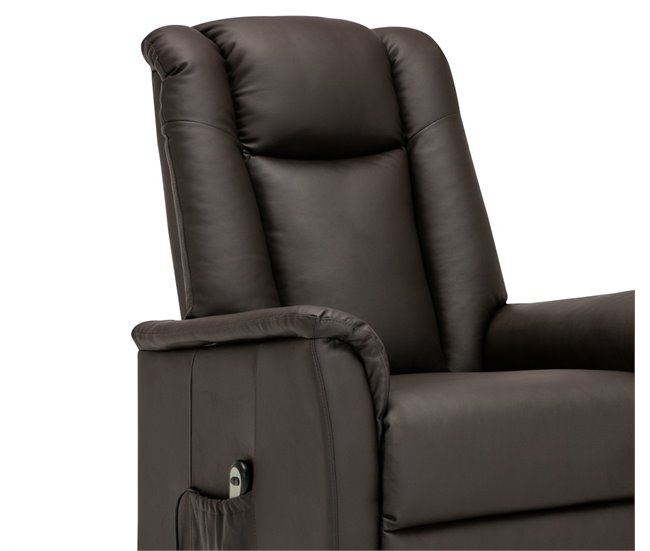 Poltrona relax elétrica pele sintética MAX Chocolate