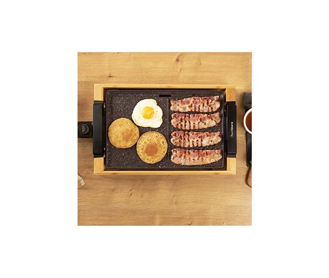 Tasty&Grill 2000 Bamboo MixStone Grelha eléctrica Cecotec Cinza