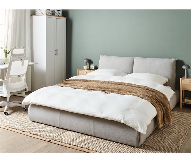 Beliani Cama Poliéster VINAY 176x233 Areia