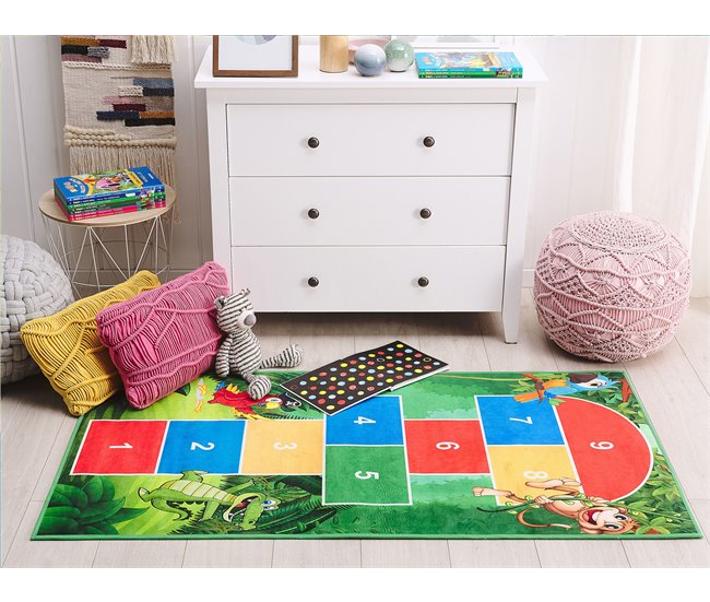Beliani Alfombra para niños BABADAG Multicor