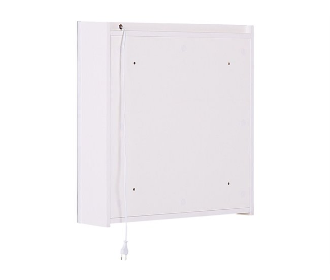 Armário de casa de banho com espelho e LED CHABUNCO Branco