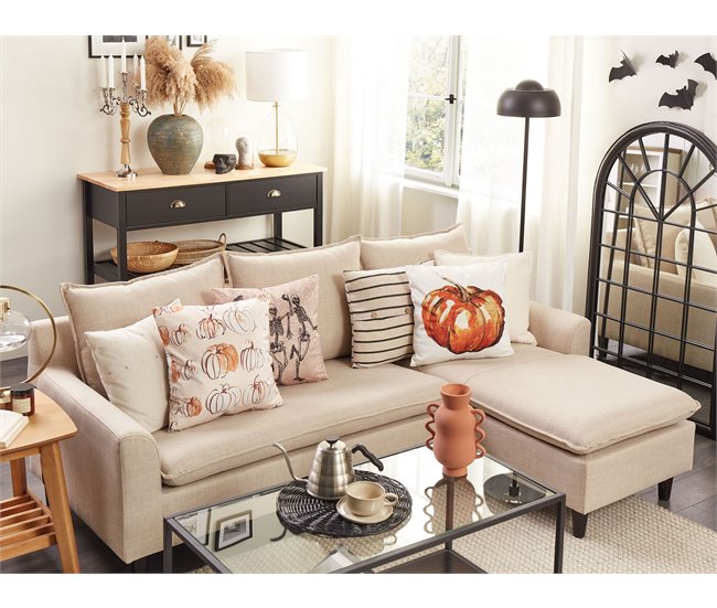 Beliani Almofada decorativa CUCURBITA Bege