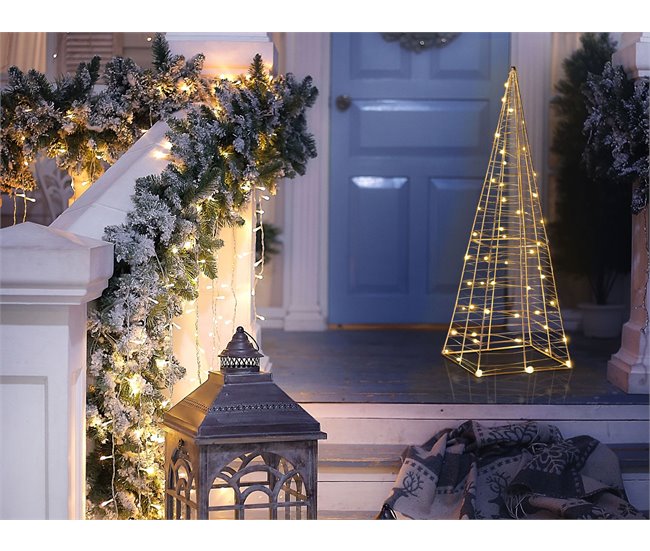 Beliani Decoração LED PUKSALA Cinza