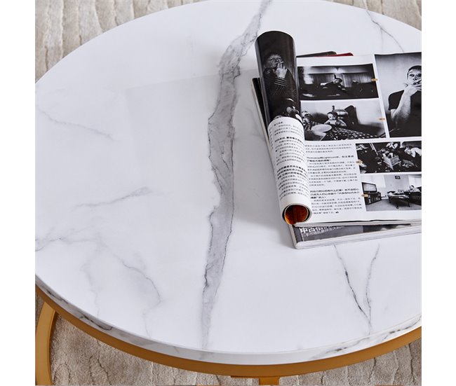 Mesa de centro, mesa de sala, mesa de sofá. 80x60 Branco