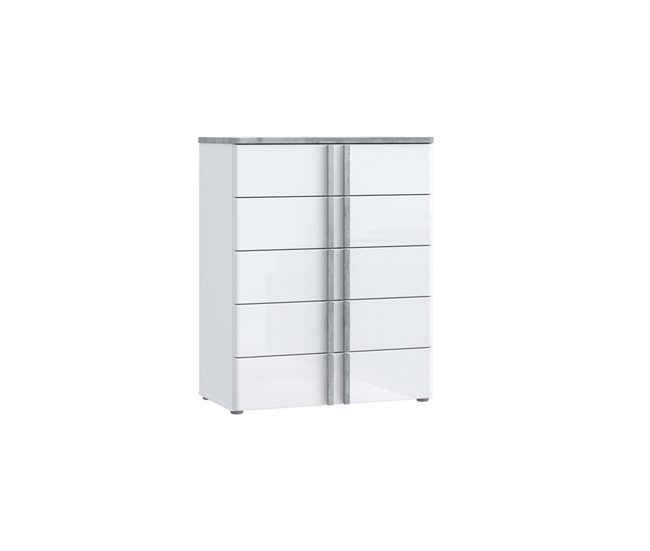 Cômoda 5 gavetas branco mate BUGANVILLA Branco