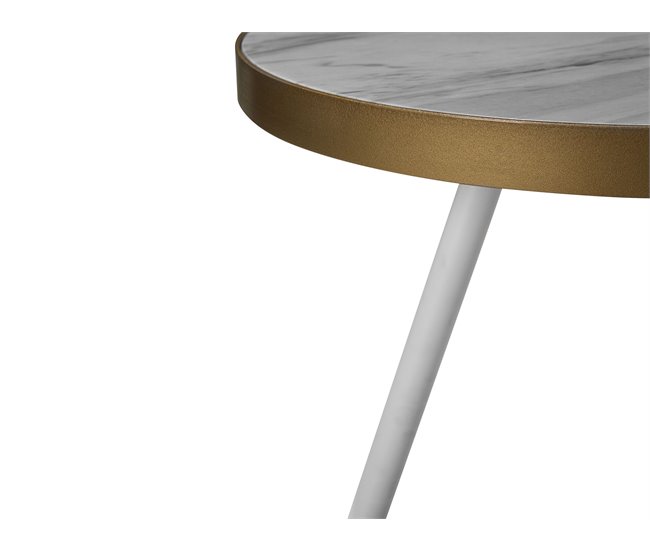 Beliani Mesa de apoio RAMONA 44x44 Dourado