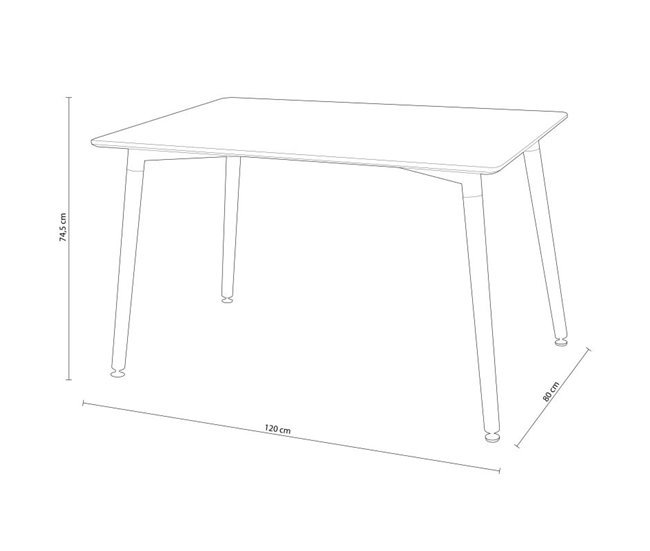  Mesa de jantar Suécia 80x80 Branco