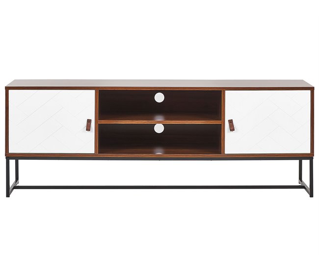 Beliani Mesa de TV NUEVA 150 Castanho