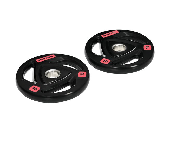 Discos de Musculação Metal e Borracha SPORTNOW Preto