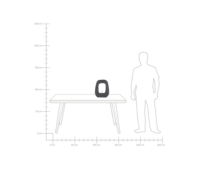 Beliani Candeeiro de mesa AJAY Bege