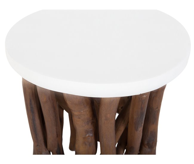 Beliani Mesa de jantar HUDSON 36x36 Branco