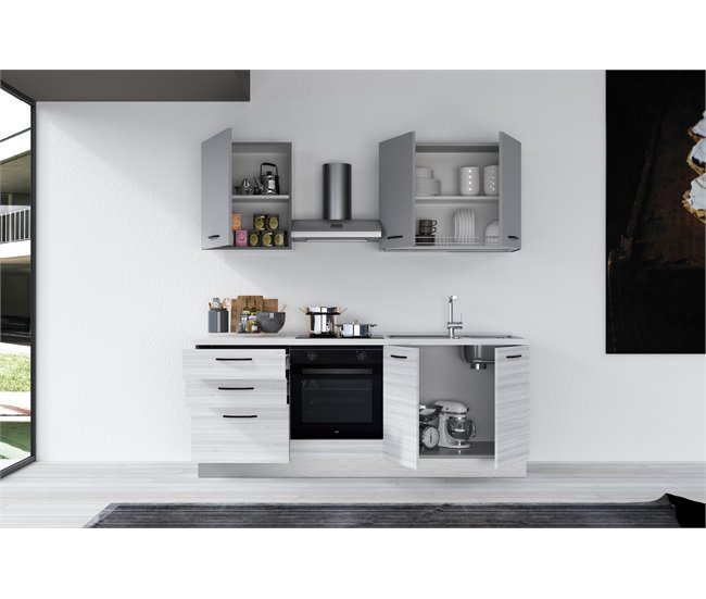 Cozinha GILDA 2.0 Direita Branco/cinza