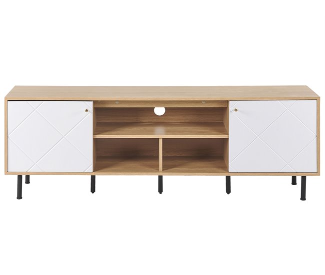 Beliani Mesa de TV PALMER 160 Castanho
