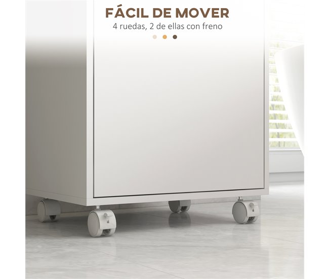 Armário Casa de Banho Melamina de Madeira e Madeira kleankin Branco